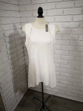 NWT Spense Ladies Size XL Ivory w/ Gold Tone Embellishments Sleeveless Tank Top